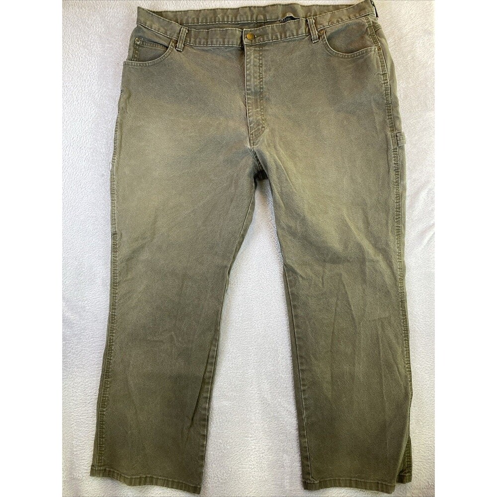 Dickies Duck Canvas Carpenter Pants Men's 42x30 Green Utility Work